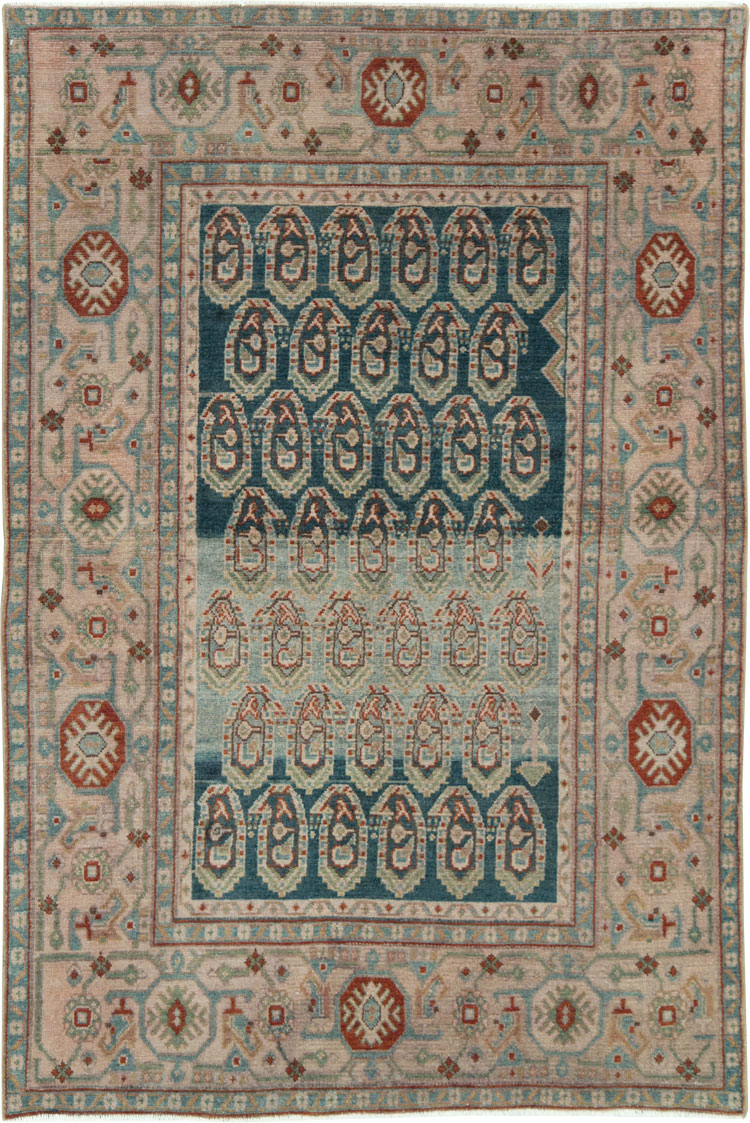 Vintage Persian Malayer Accent Rug, No.28598 - Gsblank