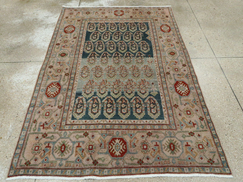 Vintage Persian Malayer Accent Rug, No.28598 - Gsblank