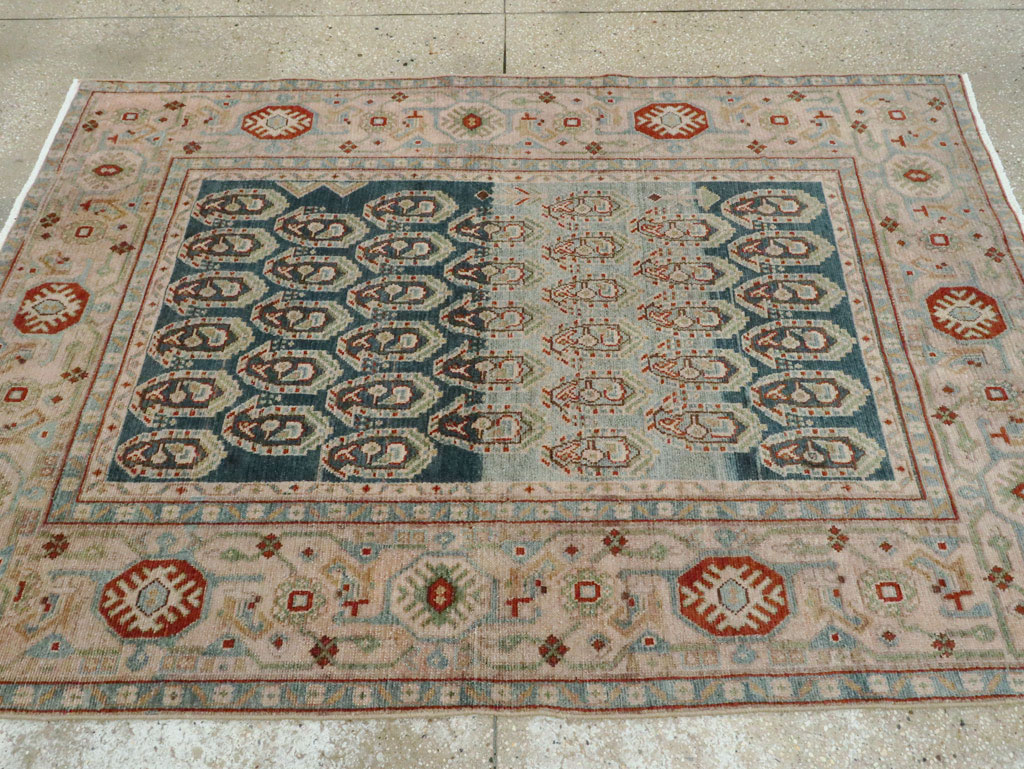 Vintage Persian Malayer Accent Rug, No.28598 - Gsblank