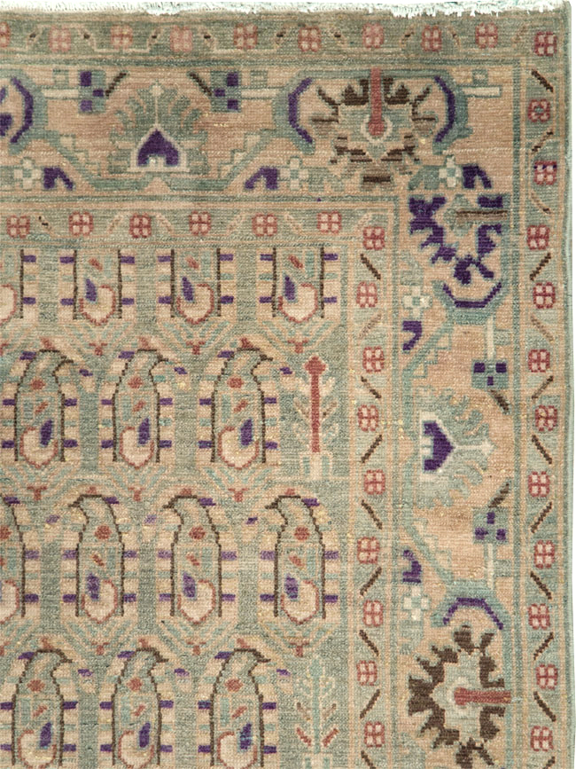 Vintage Persian Malayer Accent Rug, No.28599 - Gsblank