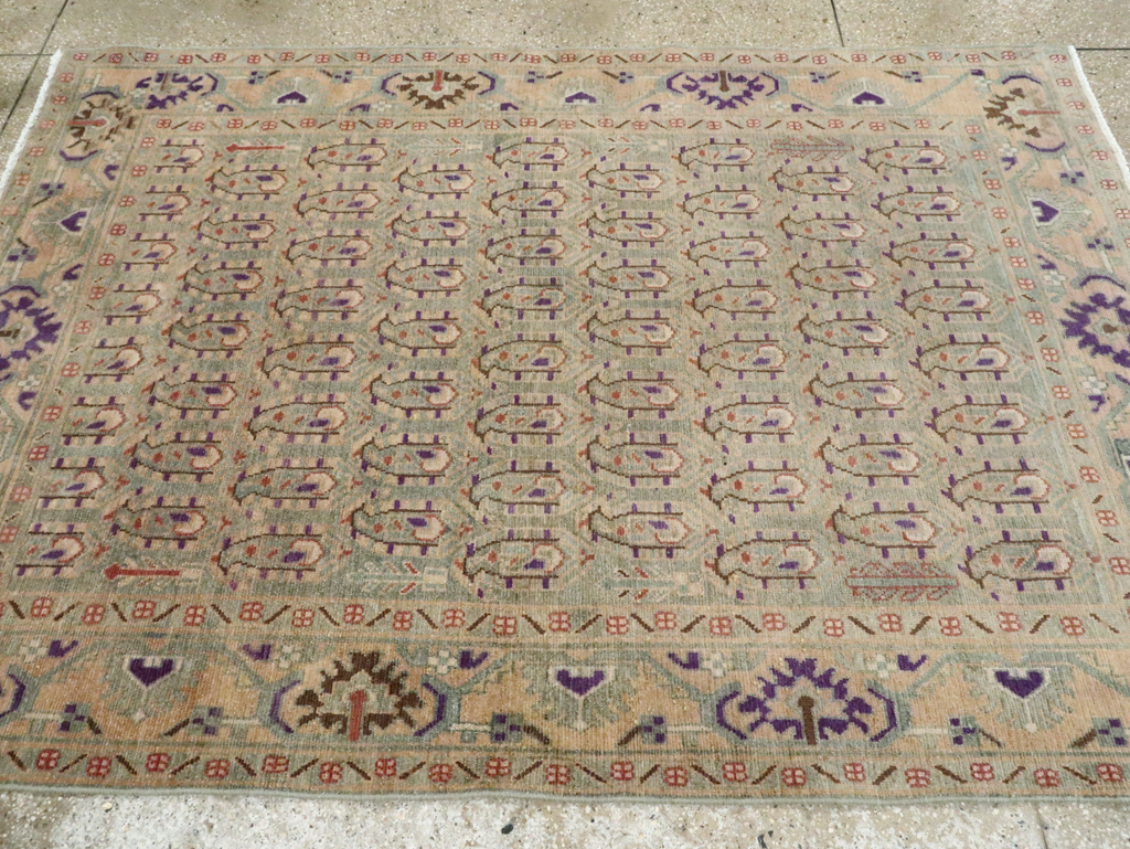 Vintage Persian Malayer Accent Rug, No.28599 - Gsblank