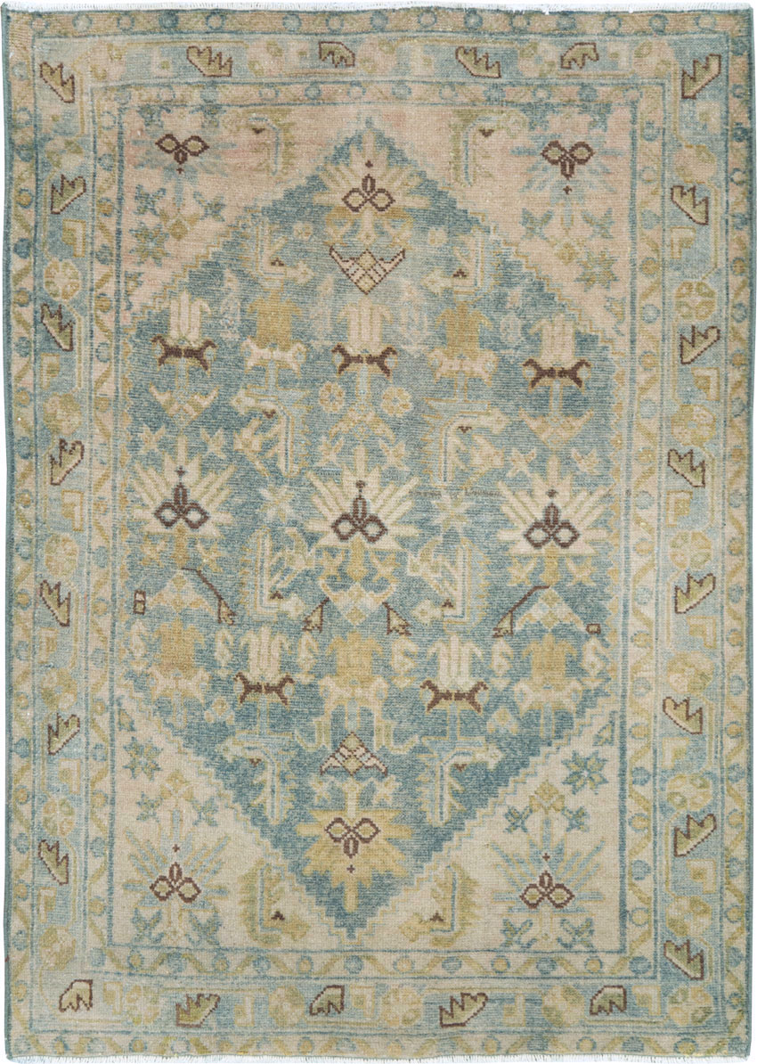 Vintage Persian Malayer Throw Rug, No.28602 - Gsblank