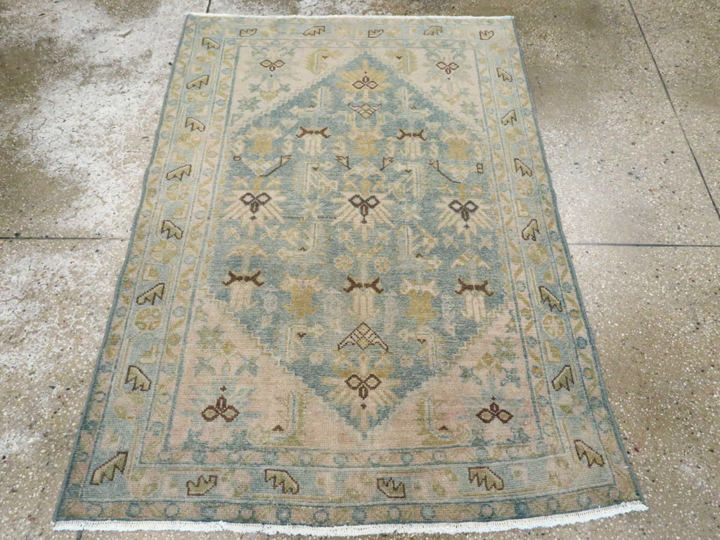 Vintage Persian Malayer Throw Rug, No.28602 - Gsblank