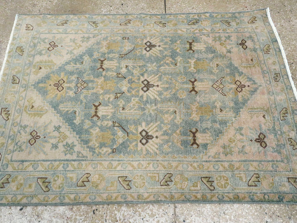 Vintage Persian Malayer Throw Rug, No.28602 - Gsblank