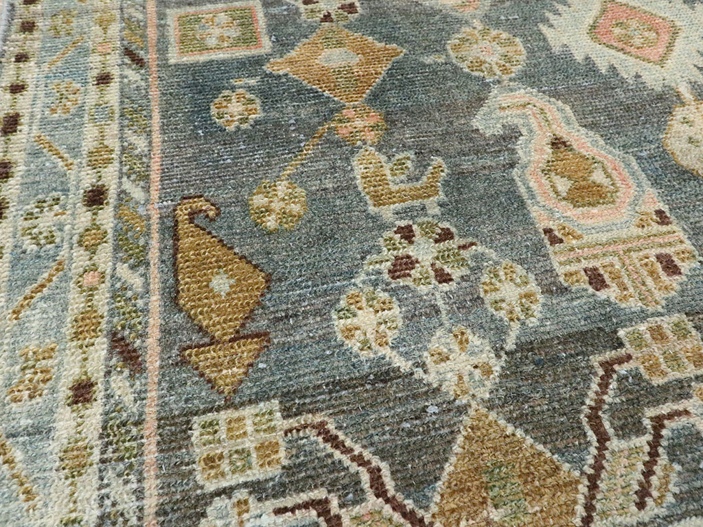 Vintage Persian Malayer Throw Rug, No.28606 - Gsblank