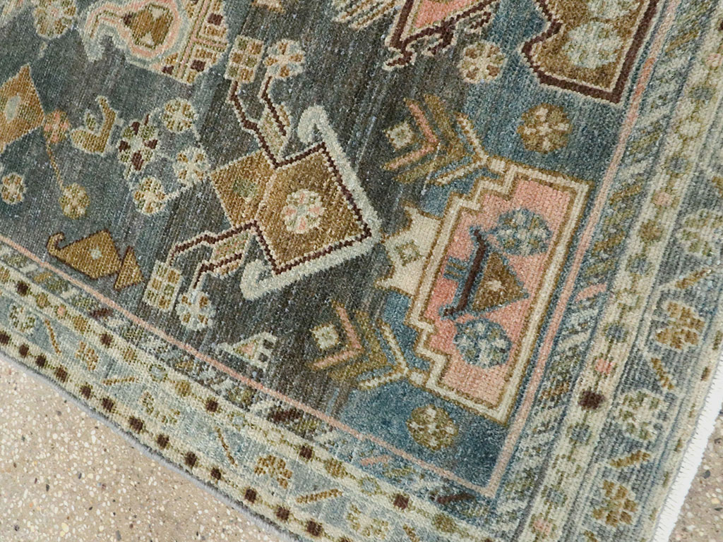 Vintage Persian Malayer Throw Rug, No.28606 - Gsblank