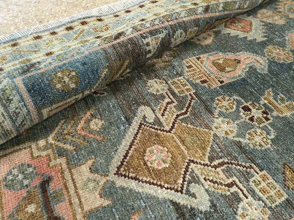 Vintage Persian Malayer Throw Rug, No.28606 - Gsblank