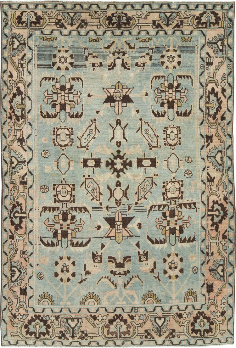 Vintage Persian Malayer Accent Rug, No.28608 - Gsblank