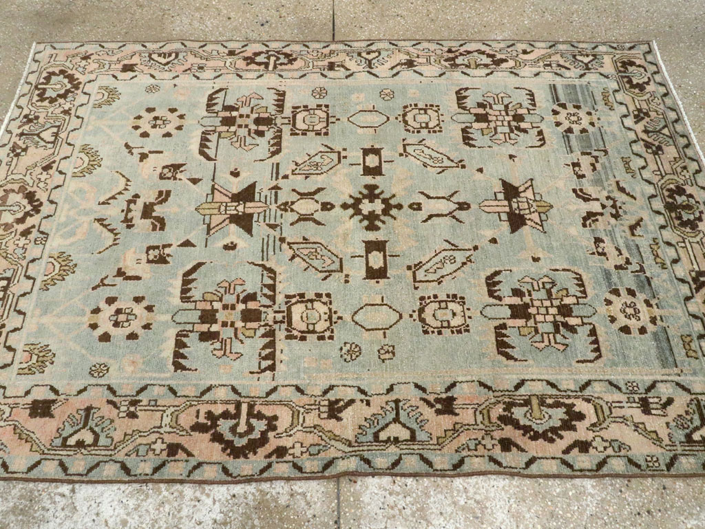 Vintage Persian Malayer Accent Rug, No.28608 - Gsblank