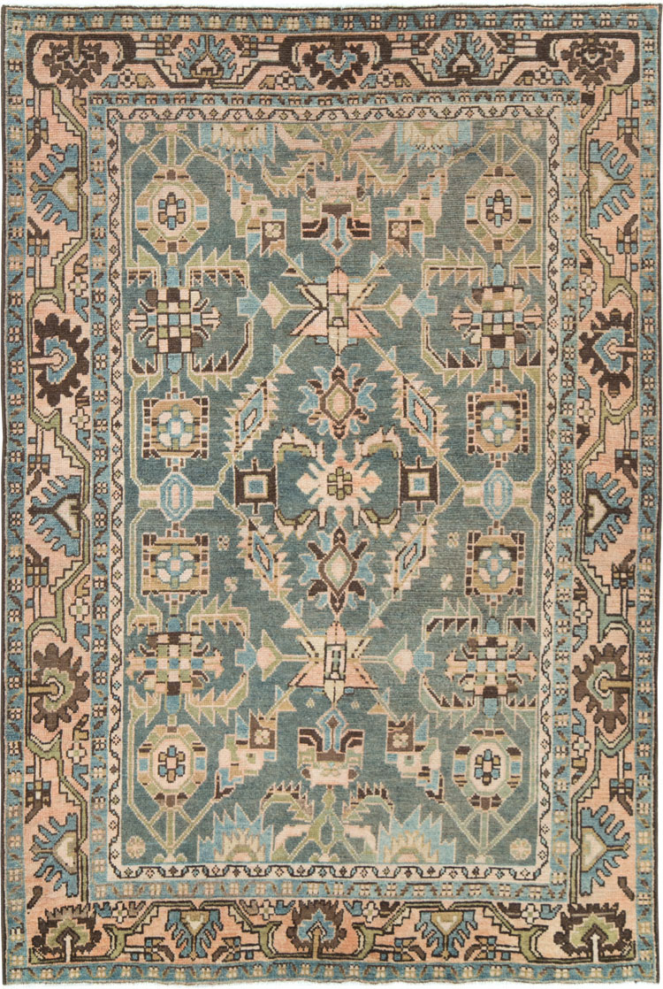 Vintage Persian Malayer Accent Rug, No.28611 - Gsblank