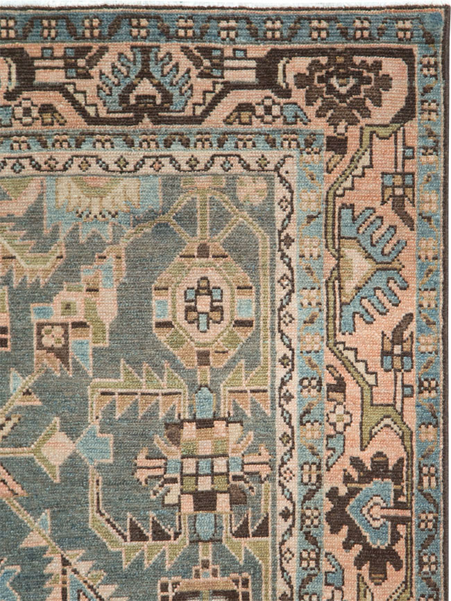 Vintage Persian Malayer Accent Rug, No.28611 - Gsblank