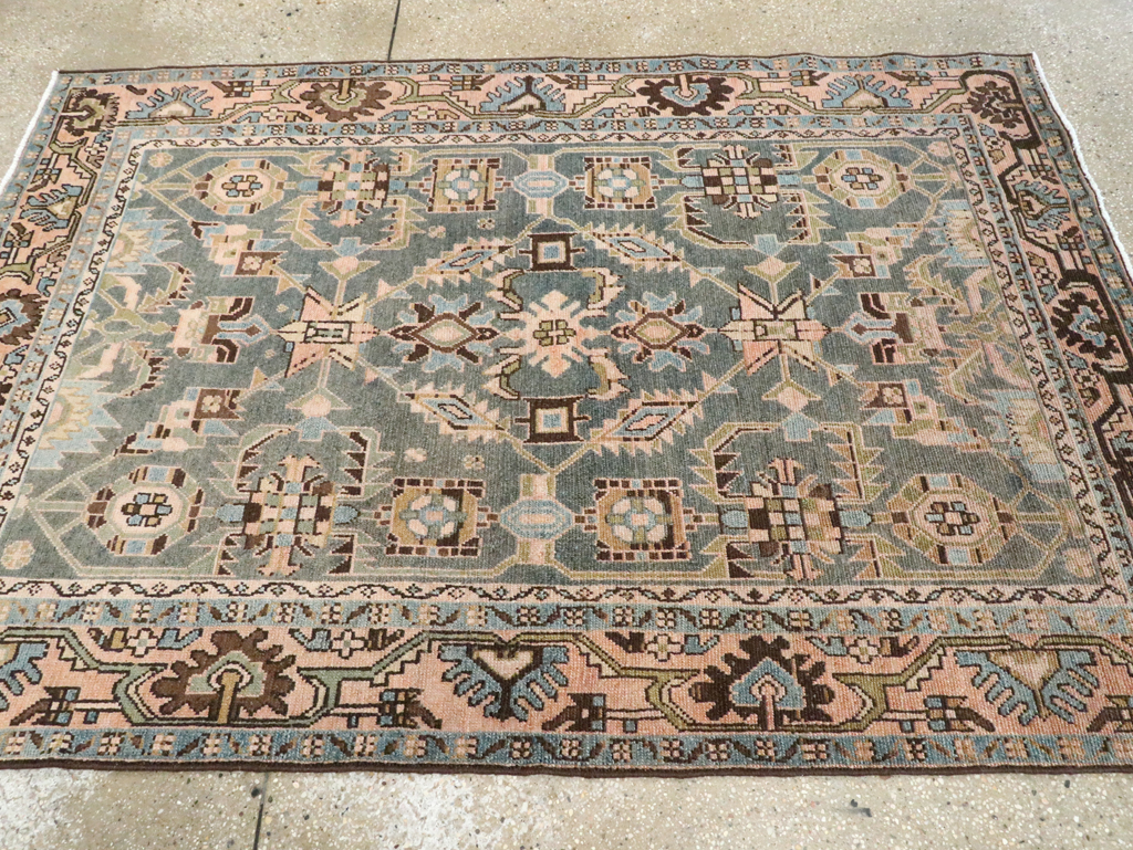 Vintage Persian Malayer Accent Rug, No.28611 - Gsblank