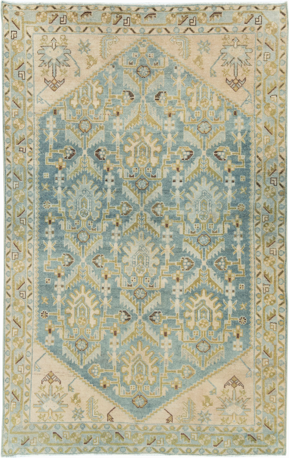 Vintage Persian Malayer Accent Rug, No.28613 - Gsblank