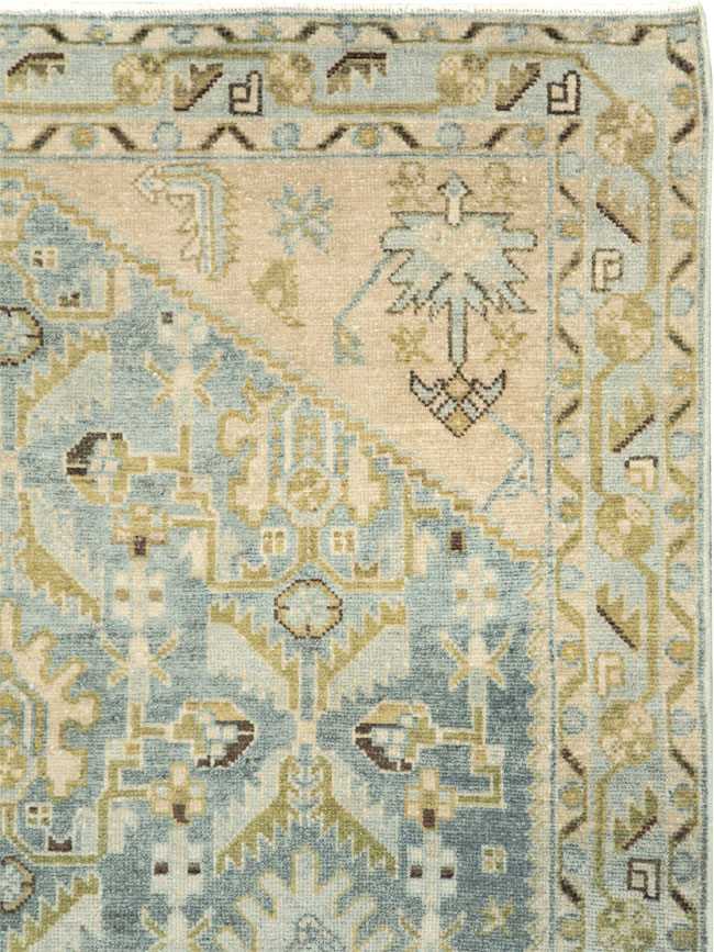 Vintage Persian Malayer Accent Rug, No.28613 - Gsblank
