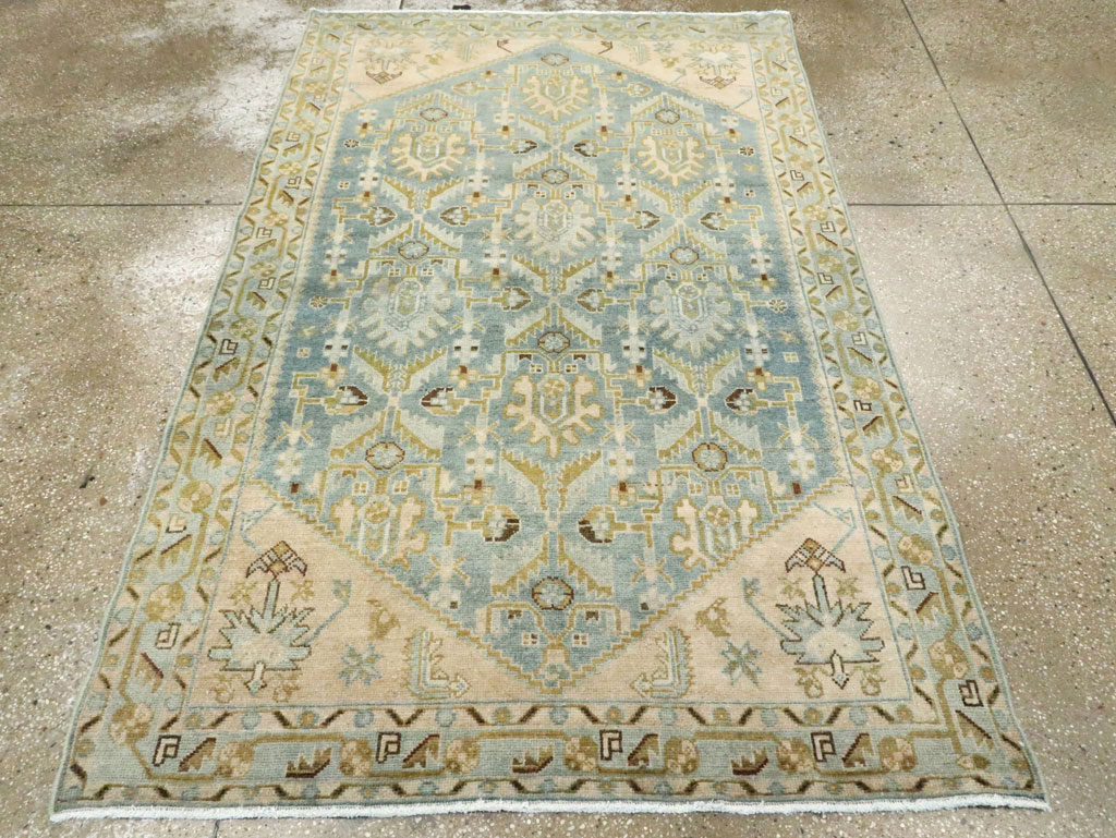 Vintage Persian Malayer Accent Rug, No.28613 - Gsblank