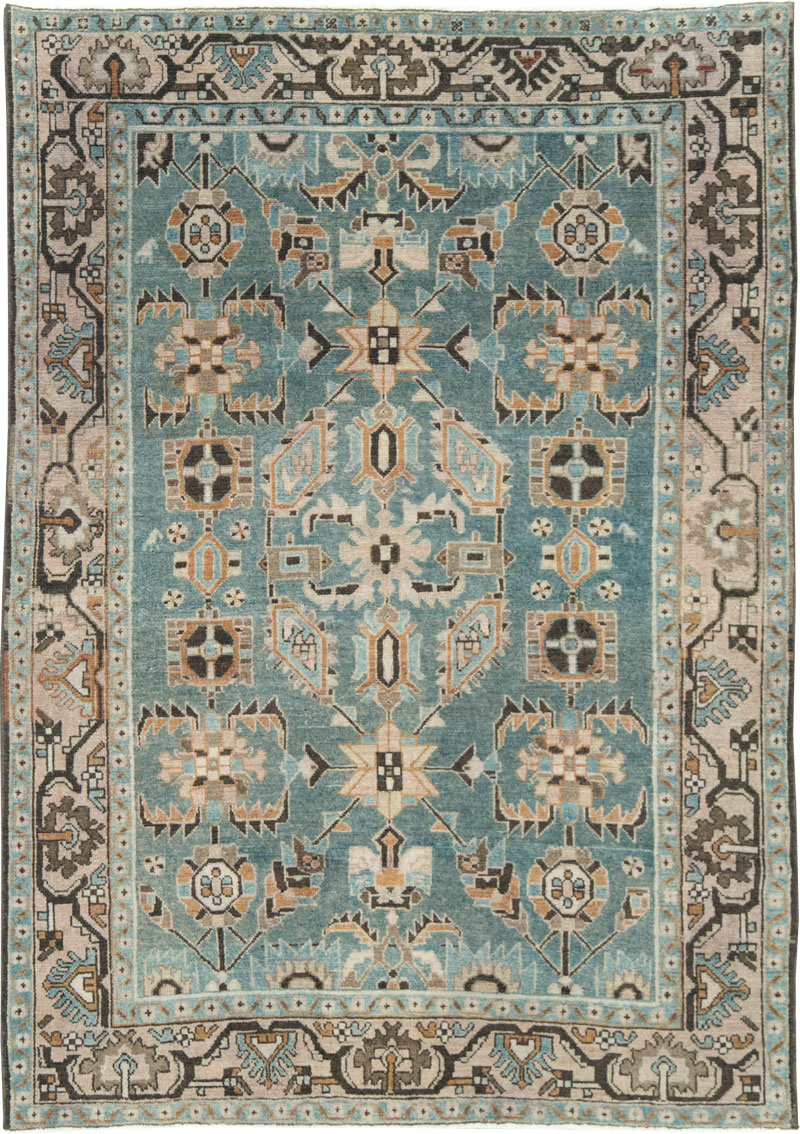 Vintage Persian Malayer Accent Rug, No.28615 - Gsblank