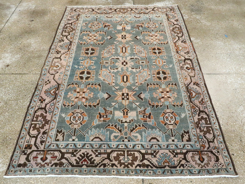 Vintage Persian Malayer Accent Rug, No.28615 - Gsblank