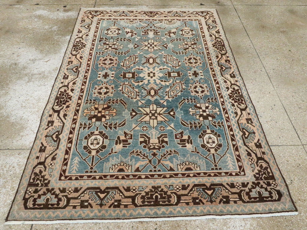 Vintage Persian Malayer Accent Rug, No.28616 - Gsblank