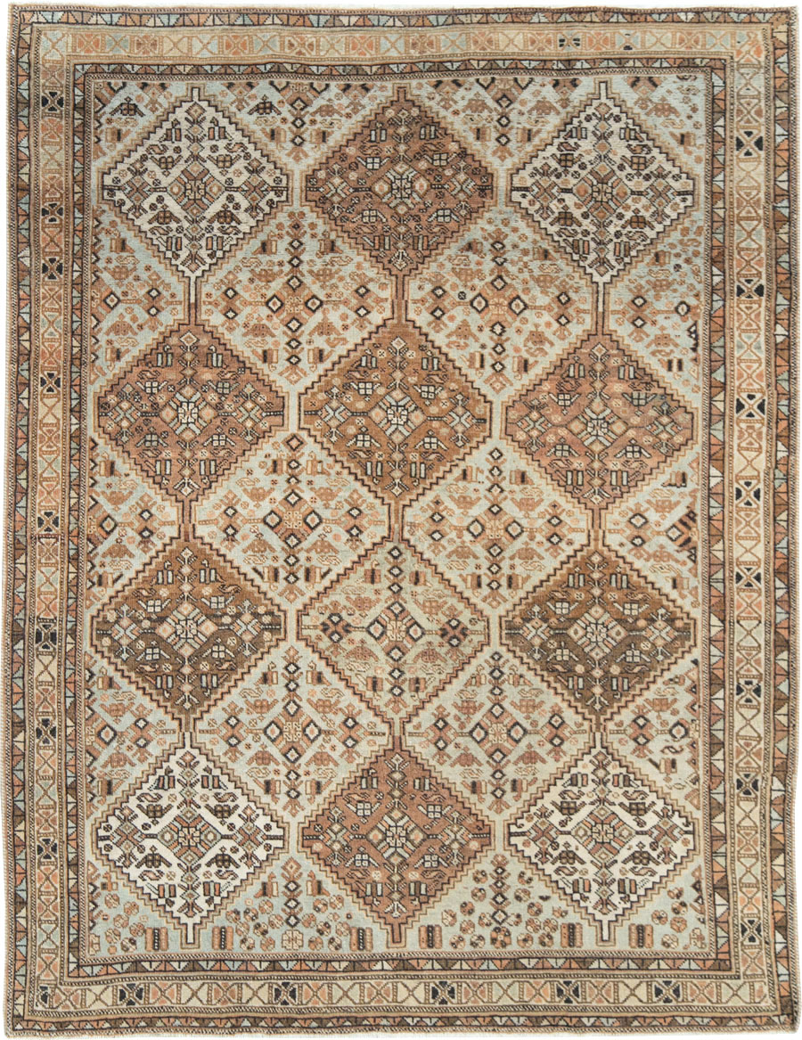 Antique Persian Afshar Accent Rug, No.28618 - Gsblank