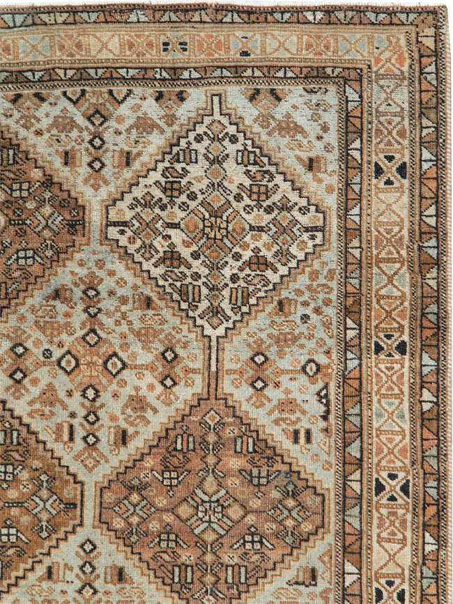 Antique Persian Afshar Accent Rug, No.28618 - Gsblank