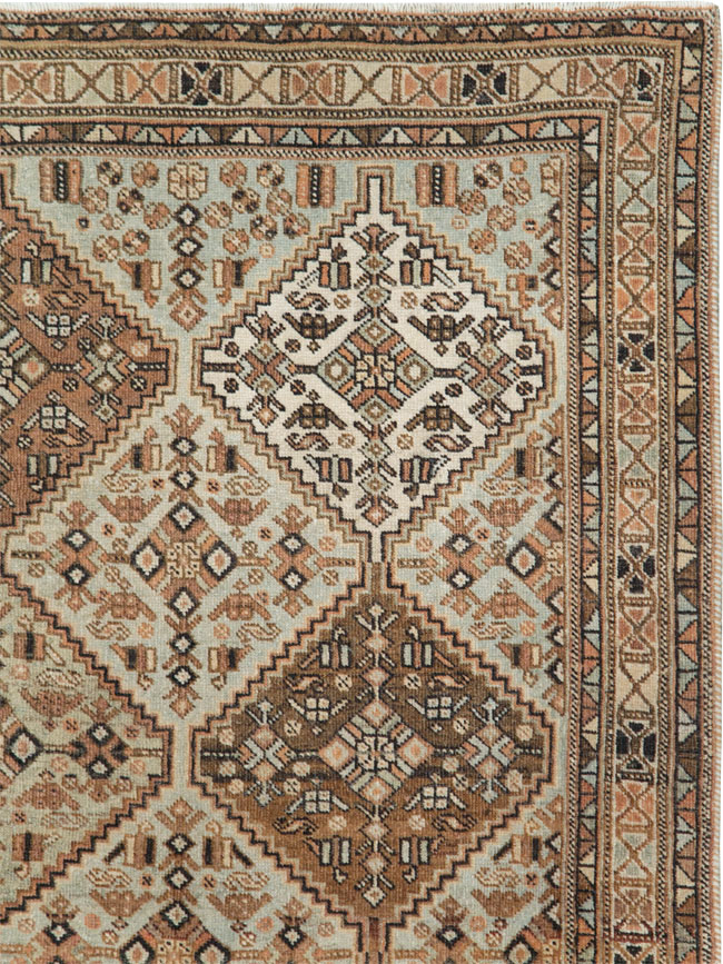 Antique Persian Afshar Accent Rug, No.28618 - Gsblank