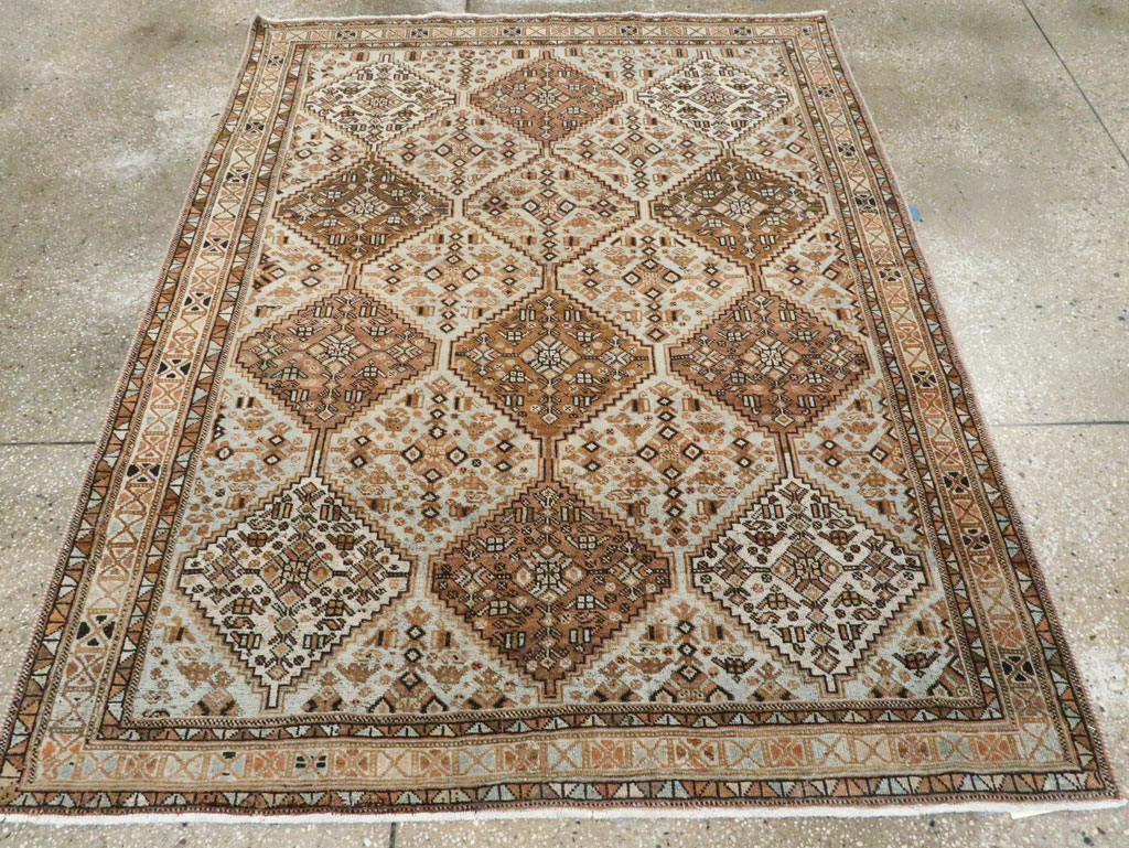 Antique Persian Afshar Accent Rug, No.28618 - Gsblank