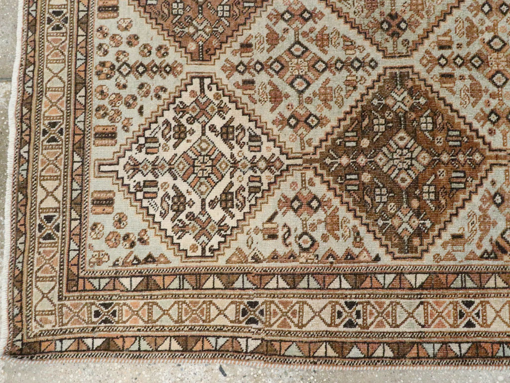 Antique Persian Afshar Accent Rug, No.28618 - Gsblank