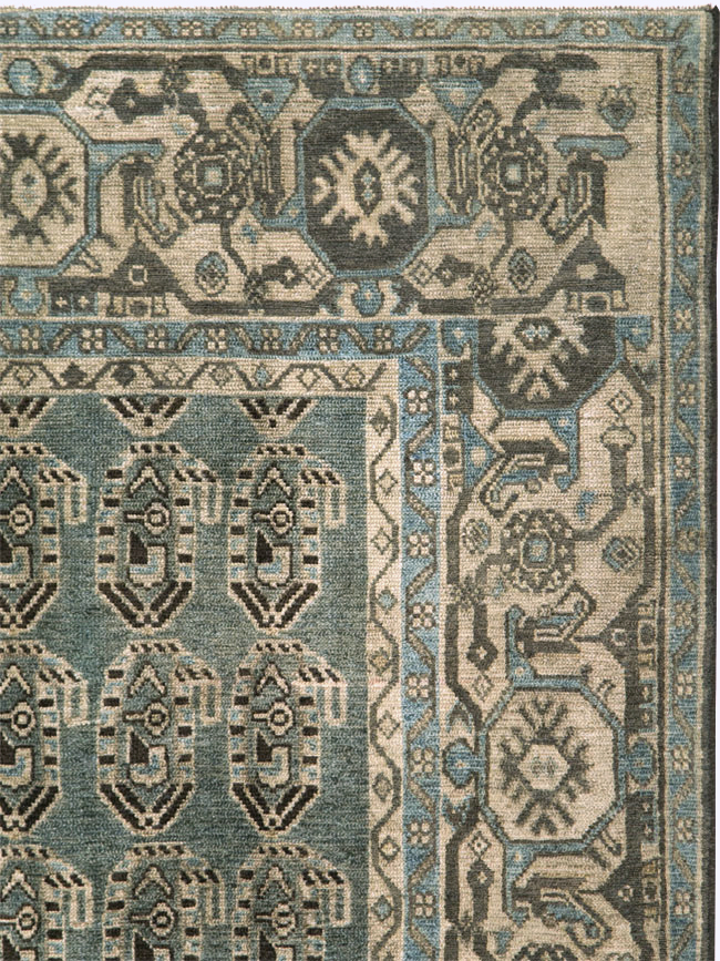 Vintage Persian Malayer Accent Rug, No.28621 - Gsblank