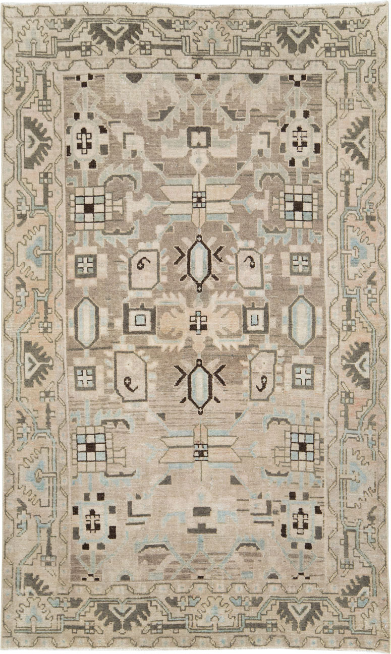 Vintage Persian Malayer Accent Rug, No.28622 - Gsblank