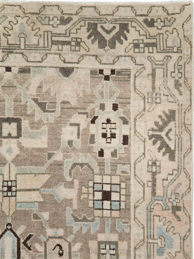 Vintage Persian Malayer Accent Rug, No.28622 - Gsblank