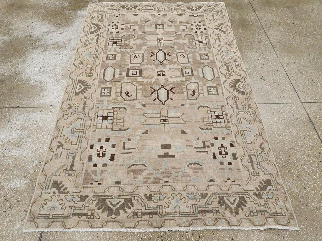 Vintage Persian Malayer Accent Rug, No.28622 - Gsblank