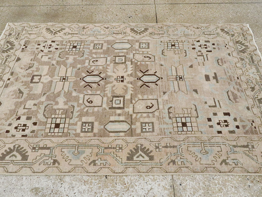 Vintage Persian Malayer Accent Rug, No.28622 - Gsblank