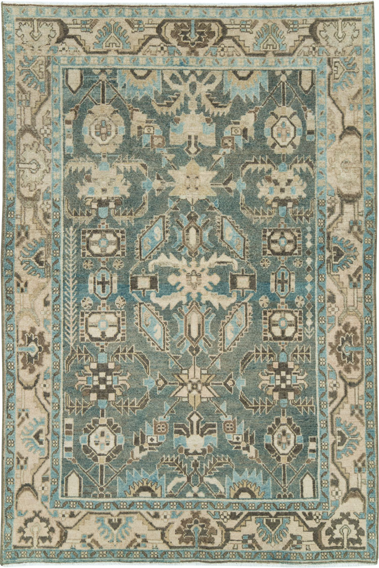 Vintage Persian Malayer Accent Rug, No.28624 - Gsblank