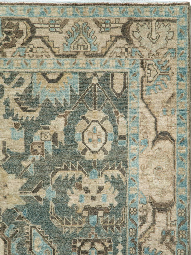 Vintage Persian Malayer Accent Rug, No.28624 - Gsblank