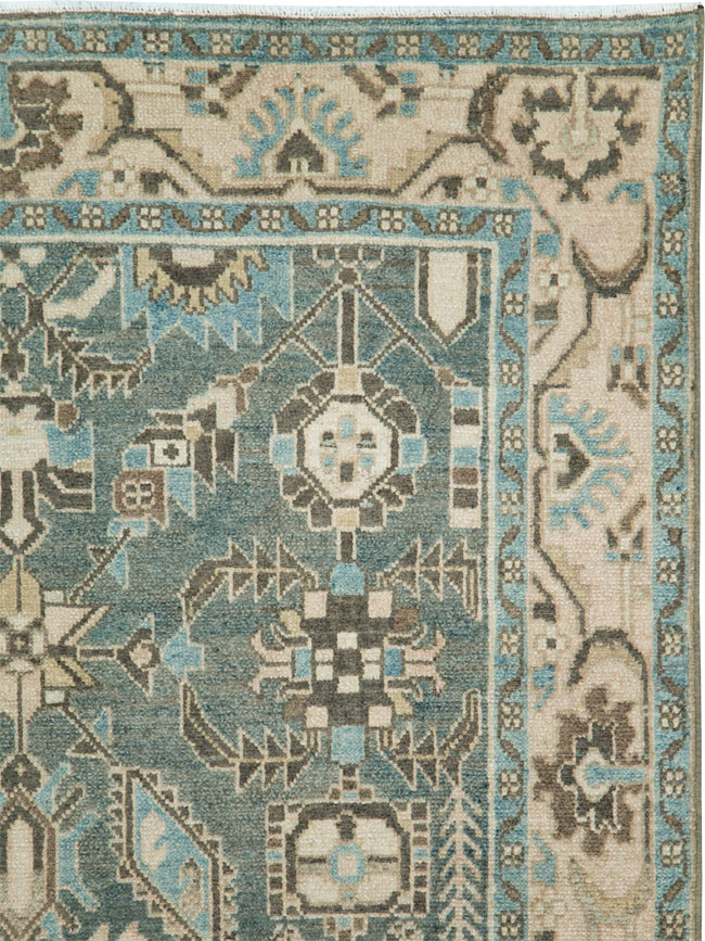 Vintage Persian Malayer Accent Rug, No.28624 - Gsblank