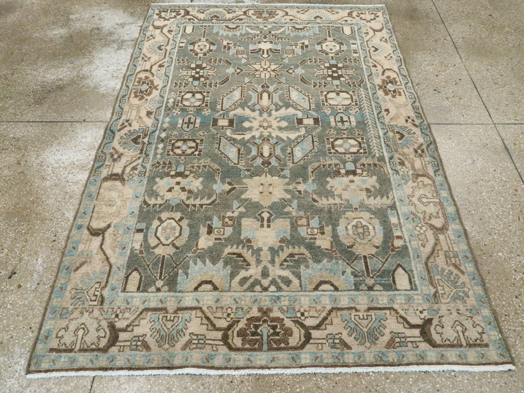 Vintage Persian Malayer Accent Rug, No.28624 - Gsblank