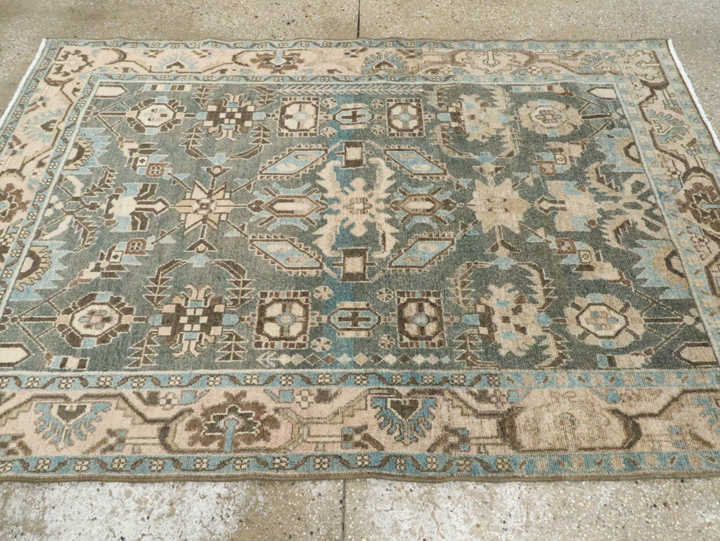 Vintage Persian Malayer Accent Rug, No.28624 - Gsblank