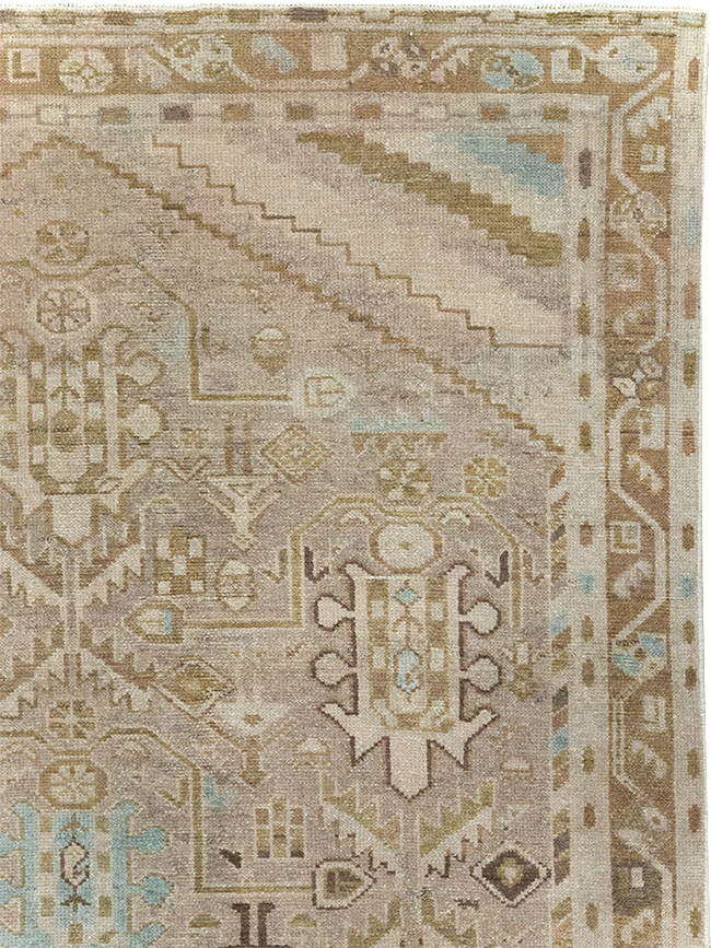 Vintage Persian Malayer Accent Rug, No.28625 - Gsblank