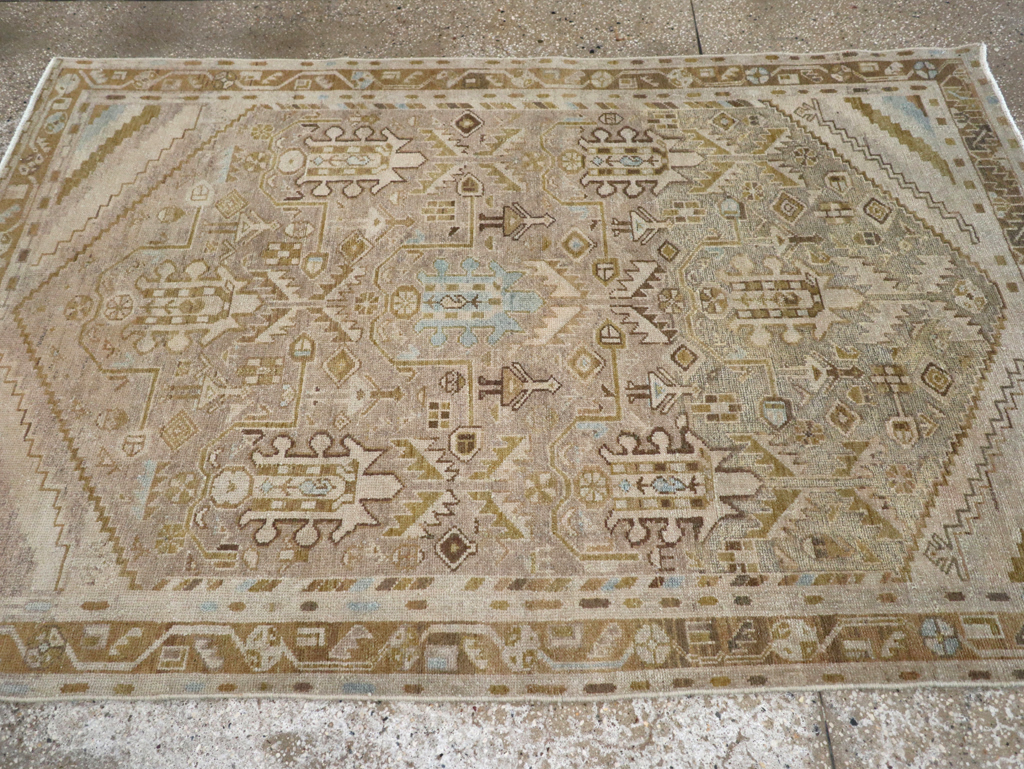 Vintage Persian Malayer Accent Rug, No.28625 - Gsblank