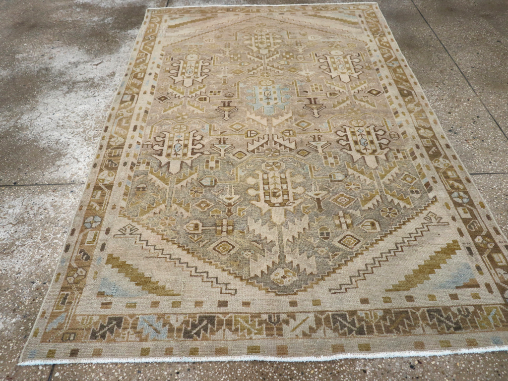 Vintage Persian Malayer Accent Rug, No.28625 - Gsblank