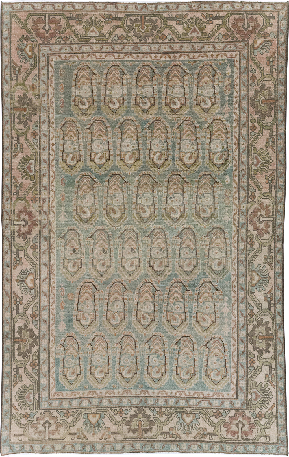 Vintage Persian Malayer Accent Rug, No.28627 - Gsblank