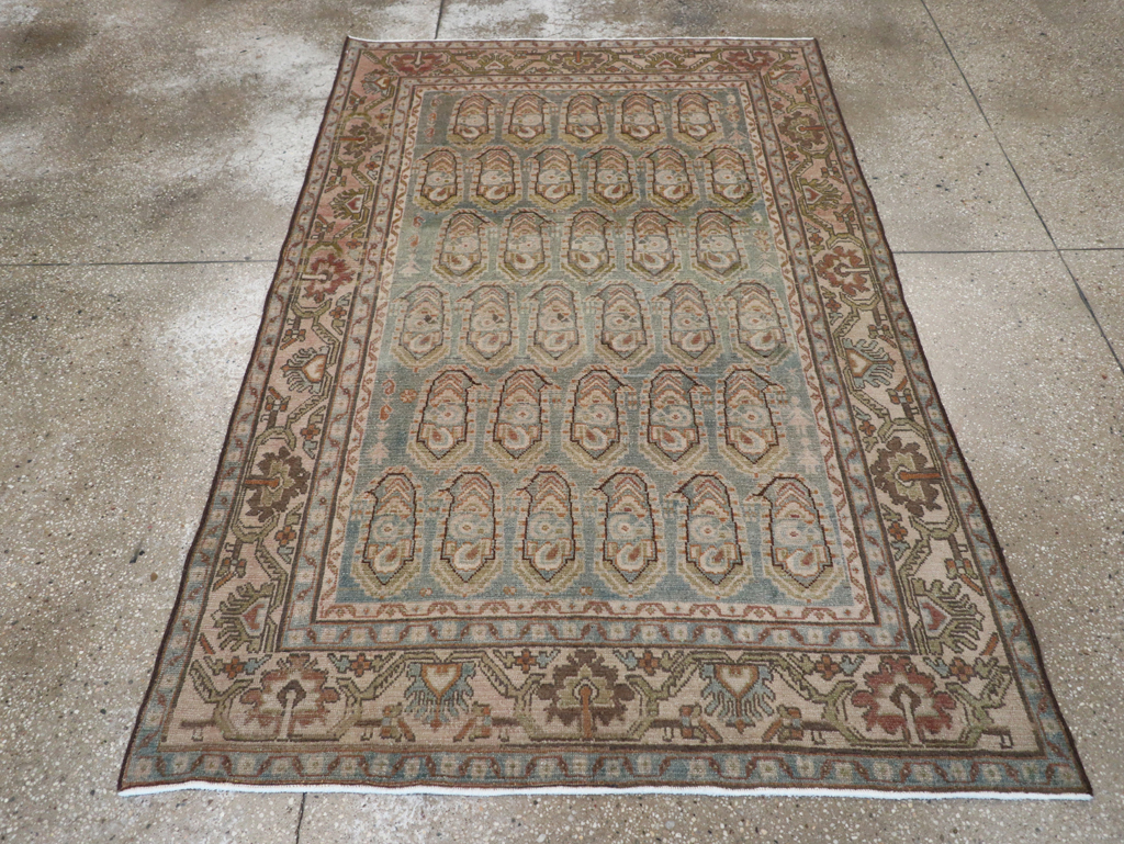 Vintage Persian Malayer Accent Rug, No.28627 - Gsblank