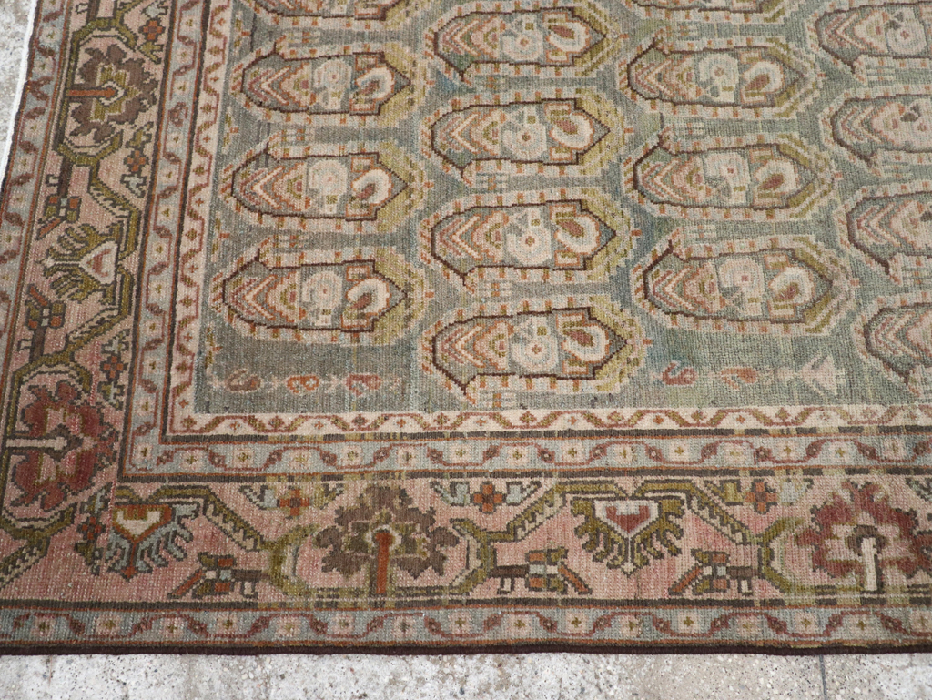 Vintage Persian Malayer Accent Rug, No.28627 - Gsblank