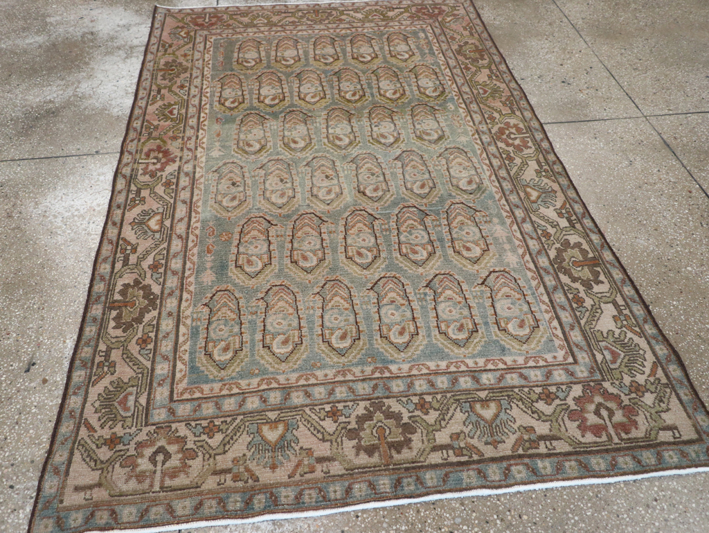 Vintage Persian Malayer Accent Rug, No.28627 - Gsblank