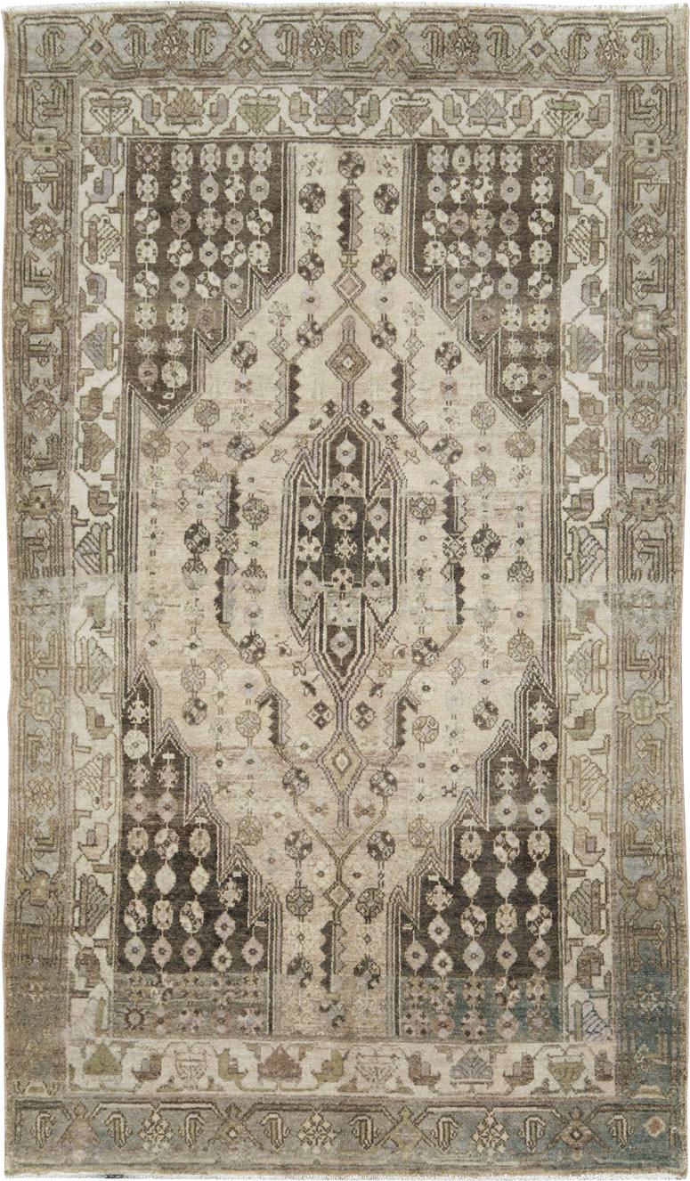 Vintage Persian Malayer Accent Rug, No.28628 - Gsblank