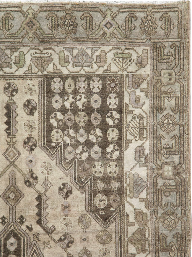 Vintage Persian Malayer Accent Rug, No.28628 - Gsblank