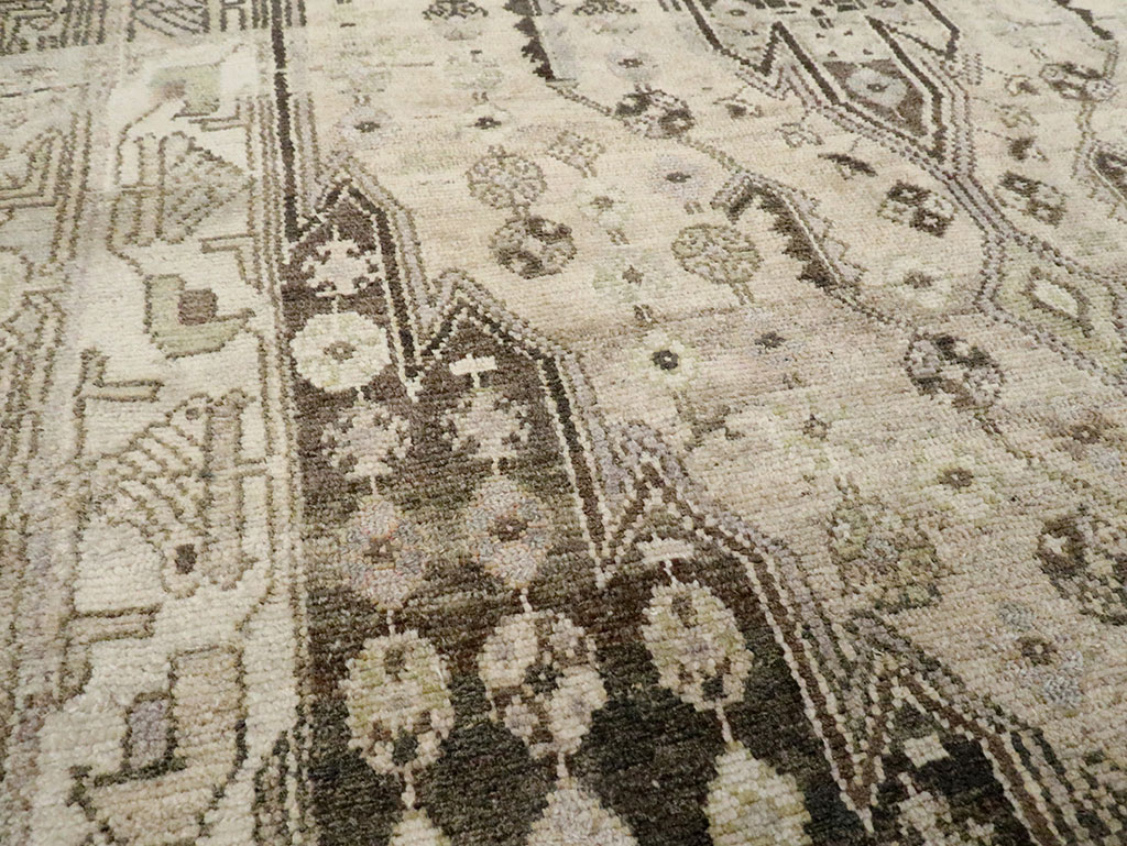 Vintage Persian Malayer Accent Rug, No.28628 - Gsblank