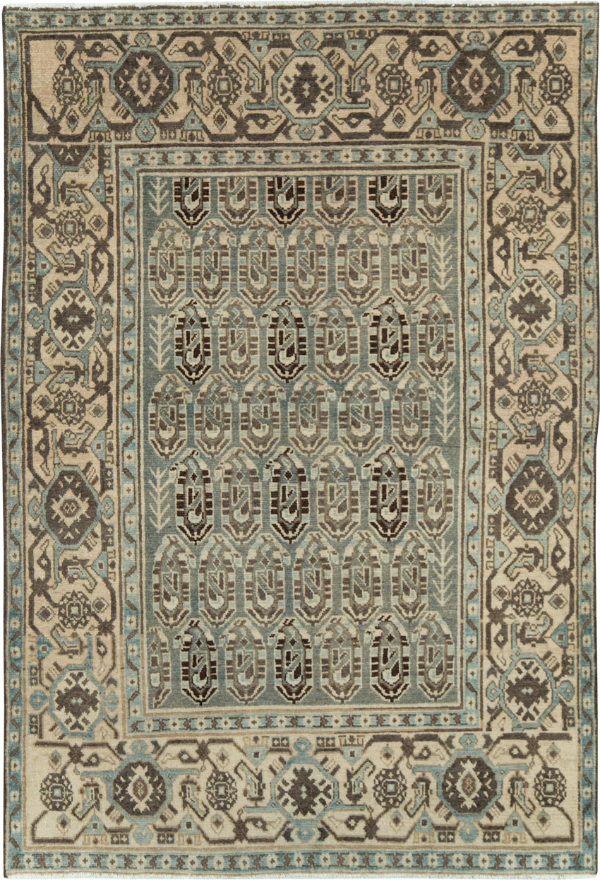 Vintage Persian Malayer Accent Rug, No.28629 - Gsblank