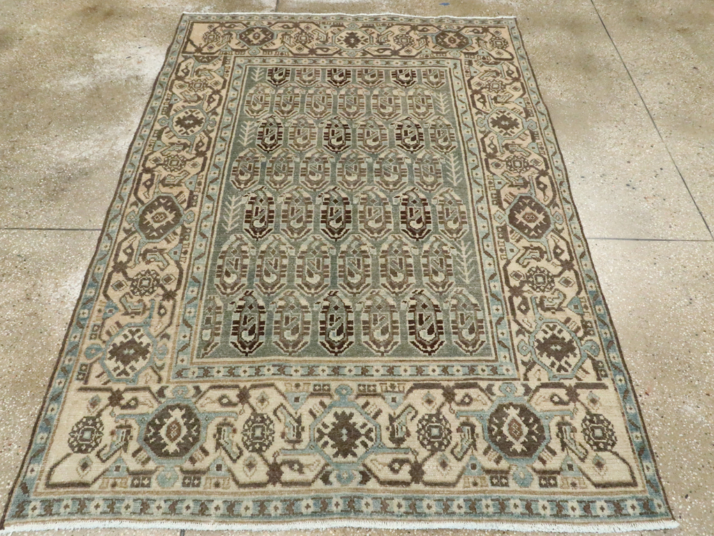 Vintage Persian Malayer Accent Rug, No.28629 - Gsblank