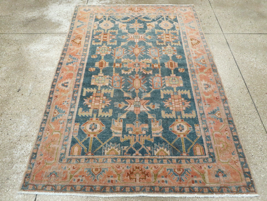 Vintage Persian Malayer Accent Rug, No.28631 - Gsblank